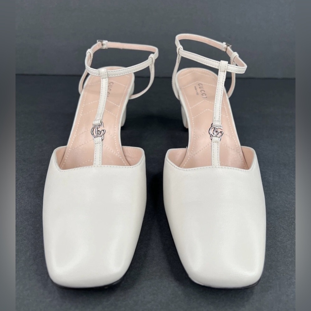 GUCCI WOMEN'S PETITE GG SLINGBACK NAPPA CHARLOTTE PUMPS SIZE EU 41 - Picture 4 of 11